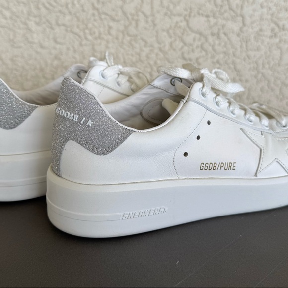 Golden Goose Women's White Purestar Sneakers. Size 37 - Picture 1 of 11